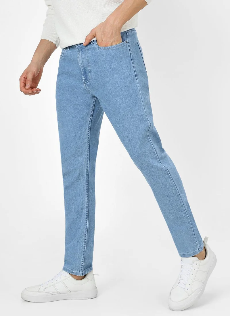 Urbano Fashion  Urbano Fashion Men's Light Blue Slim Fit Denim Jeans Stretchable for Men | Best Price UAE